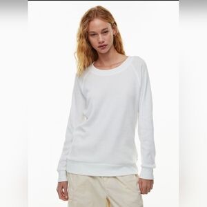 ARITZIA Tna Waffle Raglan Longsleeve Crewneck (Mustard Yellow 💛)